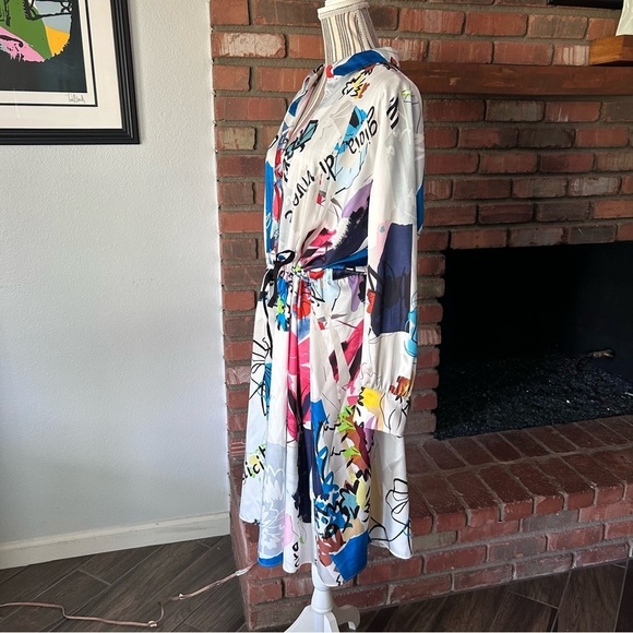 NWT MARELLA Alcuno Graphic Print Mini Shirt Dress Sz 14 US - Picture 7 of 15